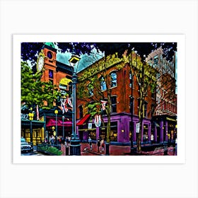 Gastown In Vancouver - Downtown Vancouver Art Print