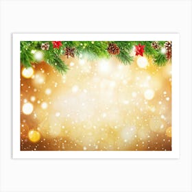 Decorative Snowfall Glow Holiday Tradition Space Festive Light Closeup Decor Season New (1) 2 Art Print