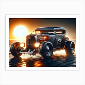 Hot Rod vintage car Art Print