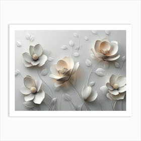 Paper Flowers 40 Art Print