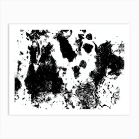 Black And White Abstract Painting Art Print