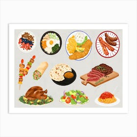 Plate Of Food Art Print