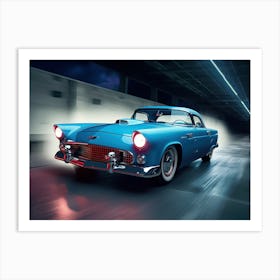 56 Aqua T Bird Art Print