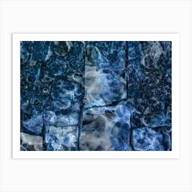 Modern Blue Abstraction 1 Art Print