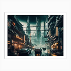 Cyberpunk City Art Print