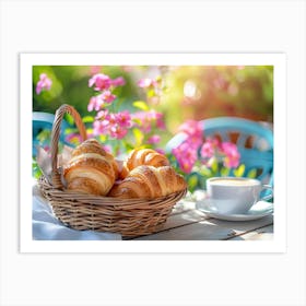 Croissants And Coffee 2 Art Print