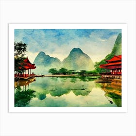 Enigma Of The Silent Pagoda Art Print