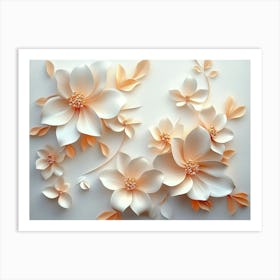 Paper Flowers 30 Art Print