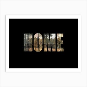 Home Poster Vintage Forest Photo Collage 9 Art Print