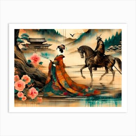 Creativel Geisha Illustration 154 Art Print