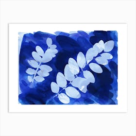 Cyanotype Botanical 3 Art Print