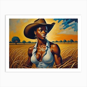 Cowgirl Art Print