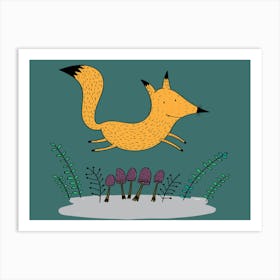 Fox In The Forest Art Print