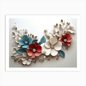 Paper Flower Wall Art 7 Art Print