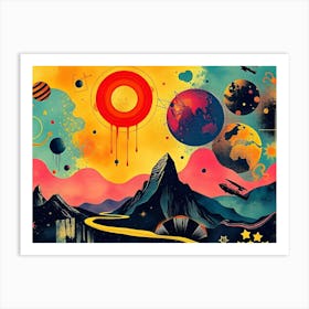 Space Landscape 2 Art Print