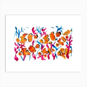 School of Clownfish Art Print