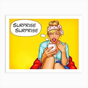 Surprise Surprise Girl Art Print