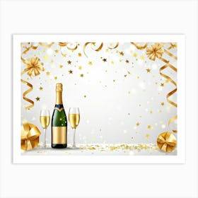 New Year Background Art Print