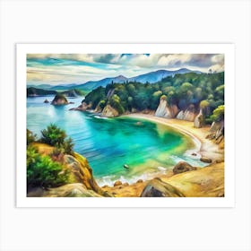 Van Gogh Abel Tasman National Park New Zealand Art Print