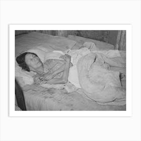 Mexican Woman With Advanced Case Of Arthritis, Crystal City, Texas, She Has Been Confined To Her Bed For Several Art Print