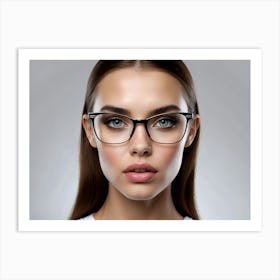 Young Woman With Glasses Art Print