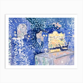  Venice Night Of The Festival Of The Redeemer, Henri Edmond Cross Art Print