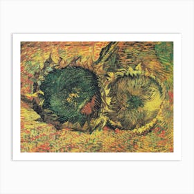 Two Cut Sunflowers (1887), Vincent Van Gogh Art Print
