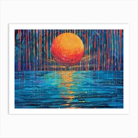 Sunset Over Water 1 Art Print