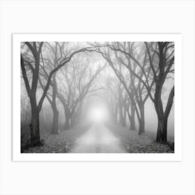 Road In The Fog 2 Art Print