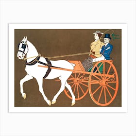 Women In Carriage, Edward Penfield Art Print