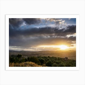 Sunset In The Mountains Art Print