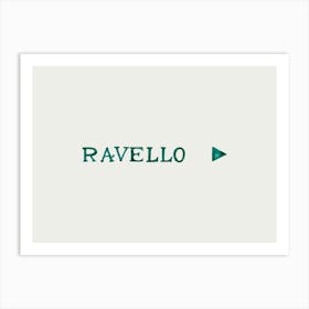 Ravello Italy Right Typography Lettering Landscape 1 Art Print