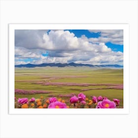 Wild Flowers In Mongolia 1 Art Print