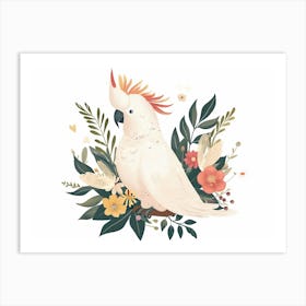 Little Floral Cockatoo 2 Art Print