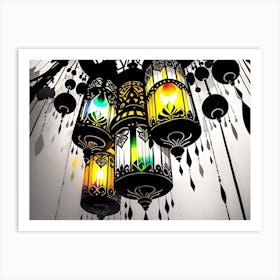 Moroccan Lanterns Art Print