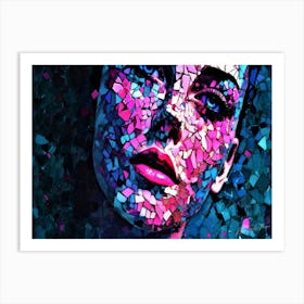 Abstract Portrait - Mosaic Face Art Print