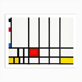 Trafalgar Square Background, Cubism Art, Piet Mondrian Art Print