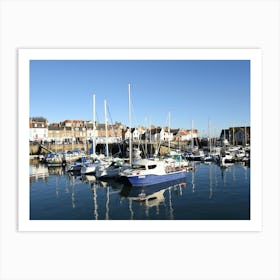 ships in Anstruther harbour, Fife Art Print