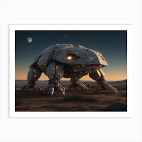 Robot In The Desert Art Print