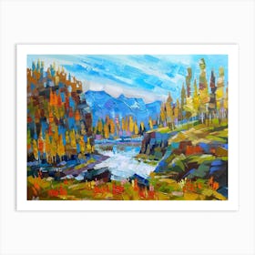 Autumn trees Art Print