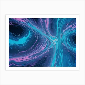 Abstract Image Of A Swirling, Colorful Pattern That Resembles A Cloud Of Smoke Or A Nebula In Space 1 Art Print