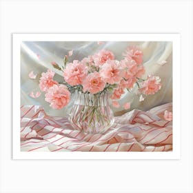 Pink Carnations 1 Art Print