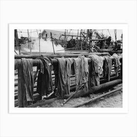 Clothing Of Oil Drilling Workers Drying On Steam Pipe, Kilgore, Texas By Russell Lee Art Print
