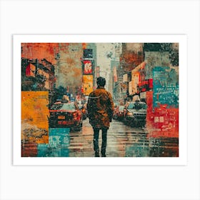 Urban Rhapsody: Collage Narratives of New York Life. New York City 9 Art Print