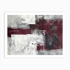 Abstract Painting, Burgundy Art Print