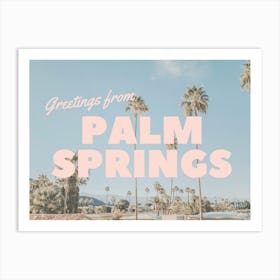 Greetings from Palm Springs | California Travel Postcard Affiche