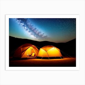 Camping Under The Stars Art Print