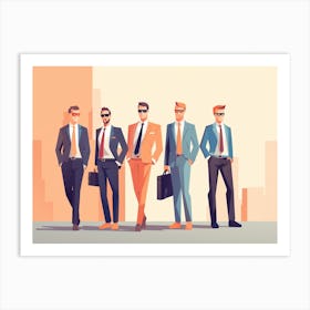 Businessmen In Suits 4 Art Print