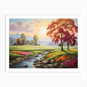 Autumn River 2 Art Print