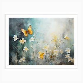 Butterfly In The Meadow Art Print